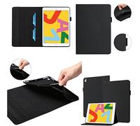 Wigento For Apple iPad 10.2 Inch 2019/2020/2021 7th/8th 9th Gen Design Pattern Black Faux Leather Case Cover Tablet Bag Case New