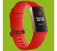 Wigento For Fitbit Charge 3/4 Plastic/Silicone Wristband for Men/Size L Red Watch