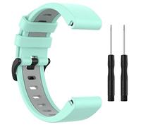 Wigento For Garmin Fenix 6X / 6X Pro Plastic/Silicone Strap Protector Watch Green/Grey Replacement Arm Band