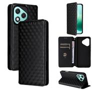 Wigento For Honor 400 Lite Cubic Design Flip Faux Leather Smart Wallet Case Black