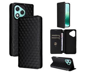 Wigento For Honor 400 Lite Cubic Design Flip Faux Leather Smart Wallet Case Black