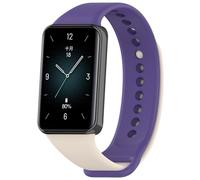 Wigento For Honor Band 9 High-Quality TPU Solid Colour Watch Replacement Arm Band Beige/Purple