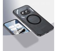 Wigento For Nothing Phone 2a MagSafe Shock Robust TPU + PC Reinforced Edges Mobile Phone Protective Case Accessory Black