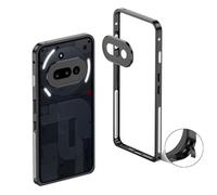 Wigento For Nothing Phone 3a Metal Frame Heat Dissipation Camera Protective Case Black