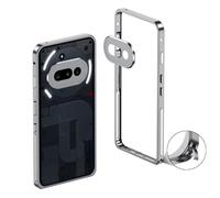 Wigento For Nothing Phone 3a Metal Frame Heat Dissipation Camera Ring Protective Case Grey