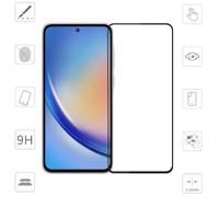 Wigento For Samsung Galaxy A55 1x 3D Display Full LCD H9 Hard Glass Black Film Armoured Protection Glass