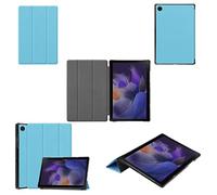 Wigento For Samsung Galaxy Tab A8 2021 X205 X200 3folt Wake Up Smart Stand Cover Light Blue Tablet Case