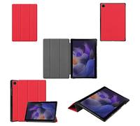 Wigento For Samsung Galaxy Tab A8 2021 X205 X200 3folt Wake Up Smart Stand Cover Red Tablet Case