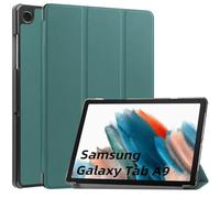 Wigento For Samsung Galaxy Tab A9 3folt Wake Up Smart Stand Cover Dark Green Tablet Case