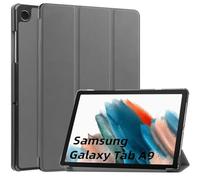 Wigento For Samsung Galaxy Tab A9 3folt Wake Up Smart Stand Cover Grey Tablet Case