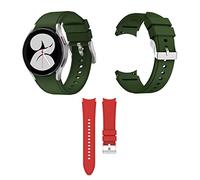 Wigento For Samsung Galaxy Watch 6/5/4 40 44 mm/Watch 5 Pro 45 mm/Watch 6/4 Classic 43 47 mm/42 46 mm Watch Plastic/Silicone Strap Replacement Arm Band Dark Green