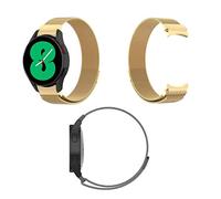 Wigento For Samsung Galaxy Watch 6/5/4 40 44mm/Watch 5 Pro 45mm/Watch 6/4 Classic 43 47mm/42 46mm Deluxe Woven Fabric Replacement Strap Gold Smart Watch New