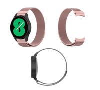 Wigento For Samsung Galaxy Watch 6/5/4 40 44mm/Watch 5 Pro 45mm/Watch 6/4 Classic 43 47mm/42 46mm Deluxe Woven Fabric Replacement Strap Pink Smart Watch New