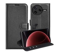 Wigento For Xiaomi Poco F7 Ultra Faux Leather Book Wallet Mobile Phone Case Cover Black