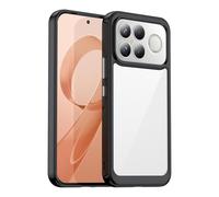 Wigento For Xiaomi Poco F8 Ultra Colourful Series TPU / Acrylic Hybrid Protective Case Black