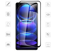 Wigento For Xiaomi Poco X5 Pro 5G / Xiaomi Redmi Note 12 Pro 5G / 12 Pro Plus 5G 2X 3D Display Full LCD H9 Hard Glass Black Film Tempered Glass