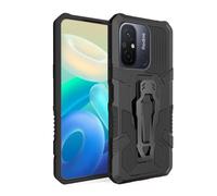 Wigento For Xiaomi Redmi 12C Design Armor Warrior Cover Mobile Phone Case Black