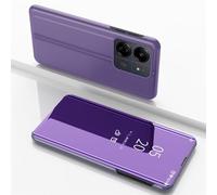 Wigento For Xiaomi Redmi 13C View Mirror Mobile Phone Smart Cover Wake Up Function Case Purple