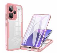 Wigento For Xiaomi Redmi Note 13 Pro Plus 360 Degree Full Cover Acrylic Hybrid TPU Protective Mobile Phone Case Pink