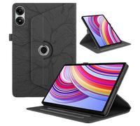 Wigento For Xiaomi Redmi Pad Pro 12.1 Inch 360 Degree Rotation Tree Pattern Faux Leather Case Cover Black