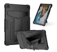 Wigento Hybrid Tablet Case for Samsung Galaxy Tab A9 Plus Robot Design with T Holder Black