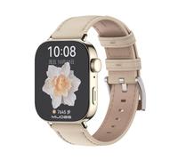 Wigento Leather Smart Watch Strap for Huawei Watch Fit 5 4 / Fit 5 4 Pro / 3 Beige / Gold