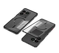 Wigento Magnetic Case Bumper for Sony Xperia 1 VIII, Compatible with MagSafe, Metal Frame, Matte Design, Shockproof Phone Case (Black)