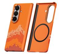 Wigento Magnetic Case for Samsung Galaxy Z Fold8 Ultra 5G, Camera Protection, Patterned Back, Shockproof Mobile Phone Case (Orange)