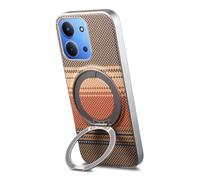 Wigento Magnetic Case for Xiaomi Redmi 15C 4G / 5G, with Rotating Tilt Stand MagSafe, Full Camera Protection, Shockproof Phone Case (Brown)