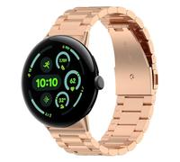 Wigento Metal Strap for Google Pixel Watch 4/3/2/1 41 mm, Quick Release, Adjustable, Breathable, Watch Strap (Rose Gold)