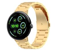 Wigento Metal Strap for Google Pixel Watch 4/3 45 mm, Quick Release, Adjustable, Breathable, Watch Strap (Black), Eine Grösse, Stainless Steel, No Gemstone