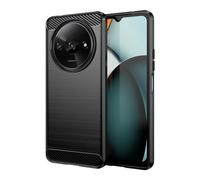 Wigento Mobile Phone Case for Xiaomi Redmi A3 Shockproof Carbon Texture TPU Black