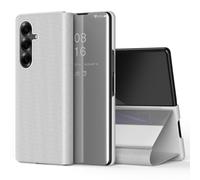 Wigento Samsung Galaxy Z Fold8 Ultra 5G Case, Mirror Clear View Mirror Design, Stand Function, Shockproof, 360 Degree (Silver)