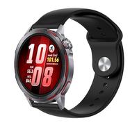 Wigento Silicone Strap for Huawei Watch GT Runner 2, Adjustable, Ergonomic, Soft and Comfortable, Perfect Fit Watch Strap (Black)