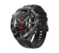 Wigento Silicone Strap for Huawei Watch Ultimate 2, Breathable, Adjustable, Comfortable, Easy to Change, Flexible Watch Strap (Black)