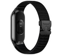 Wigento Smartwatch Bracelet Nylon for Xiaomi Smart Band 10/9/8 Parachute Buckle Black, Eine Grösse, Nylon, No Gemstone