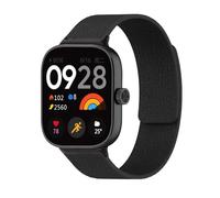 Wigento Texture Silicone Bracelet for Xiaomi Redmi Watch 6 with Magnetic Closure Black