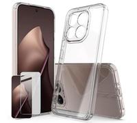 Wigento TPU Case + Protective Glass for Xiaomi 15T Pro 5G 9H Glass Protection Bundle Transparent