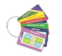 WIGERLON Pickleball Rules Bag Tags 2025,Pickleball Rules Cards for Beginners,Waterproof USA Pickleball Rulebook (2025)