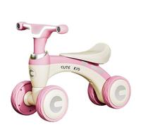 Wiggle Car 4 Wheels Toddler First Balance Bike With Music And Lights Ride On Toys For Boys & Girls Birthday Gifts Swing Card(Rose)