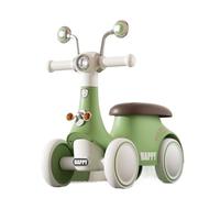 Wiggle Car Baby Balance Bike With Music And Lights No pedal for 1-3 Years Old Boys Girls Kids Ride on Toys Swing Card(Grn)