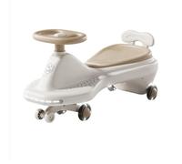 Wiggle Car For Kids Ride On Toy Music Light Silent Flash Wheel For Ages 3 And Up Anti-rollover Ride On Toy Swing Car Uses(Brown)