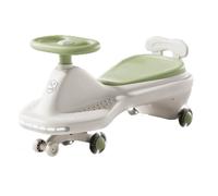 Wiggle Car For Kids Ride On Toy Music Light Silent Flash Wheel For Ages 3 And Up Anti-rollover Ride On Toy Swing Car Uses(Grn)