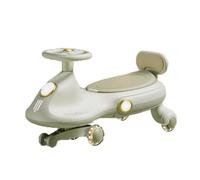Wiggle Car For Kids Swing Car With LED Flashing Wheels Uses Twist Turn Wiggle Movement To Steer For 3 Year Old And Up(Grn)