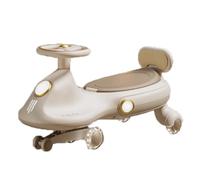 Wiggle Car For Kids Swing Car With LED Flashing Wheels Uses Twist Turn Wiggle Movement To Steer For 3 Year Old And Up(Brown)