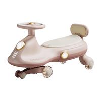 Wiggle Car For Kids Swing Car With LED Flashing Wheels Uses Twist Turn Wiggle Movement To Steer For 3 Year Old And Up(Rose)