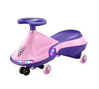 Wiggle Car LED-Wheels Swing Car Ride On Toys No Gears Or Pedals Best Outdoor Ride-on Toy For Boys Girls Swing Card(Rose)