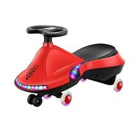Wiggle Car LED-Wheels Swing Car Ride On Toys No Gears Or Pedals Best Outdoor Ride-on Toy For Boys Girls Swing Card(Rot)