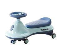 Wiggle Car Music Light Anti-rollover Swing Car Swing Silent Flash Wheel Age 3 And Up Months(Blu)