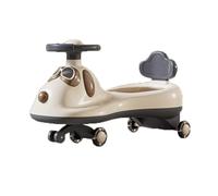 Wiggle Car Music Light Anti-rollover Swing Car Swing Silent Flash Wheel Twist, Turn, Wiggle Movement To Steer For Ages 3 Years And Up(Gray)